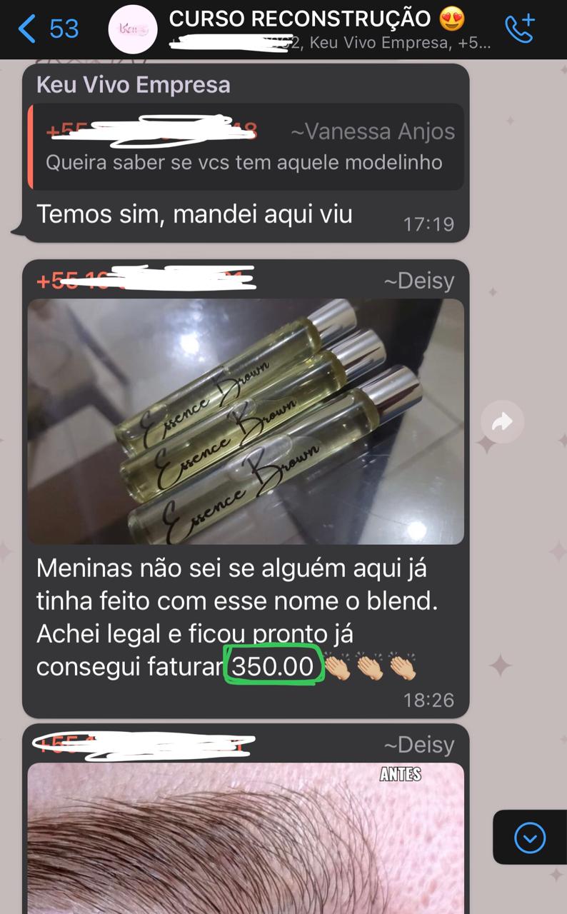 Print de aluna mostrando que faturou R$ 350 com o blend
